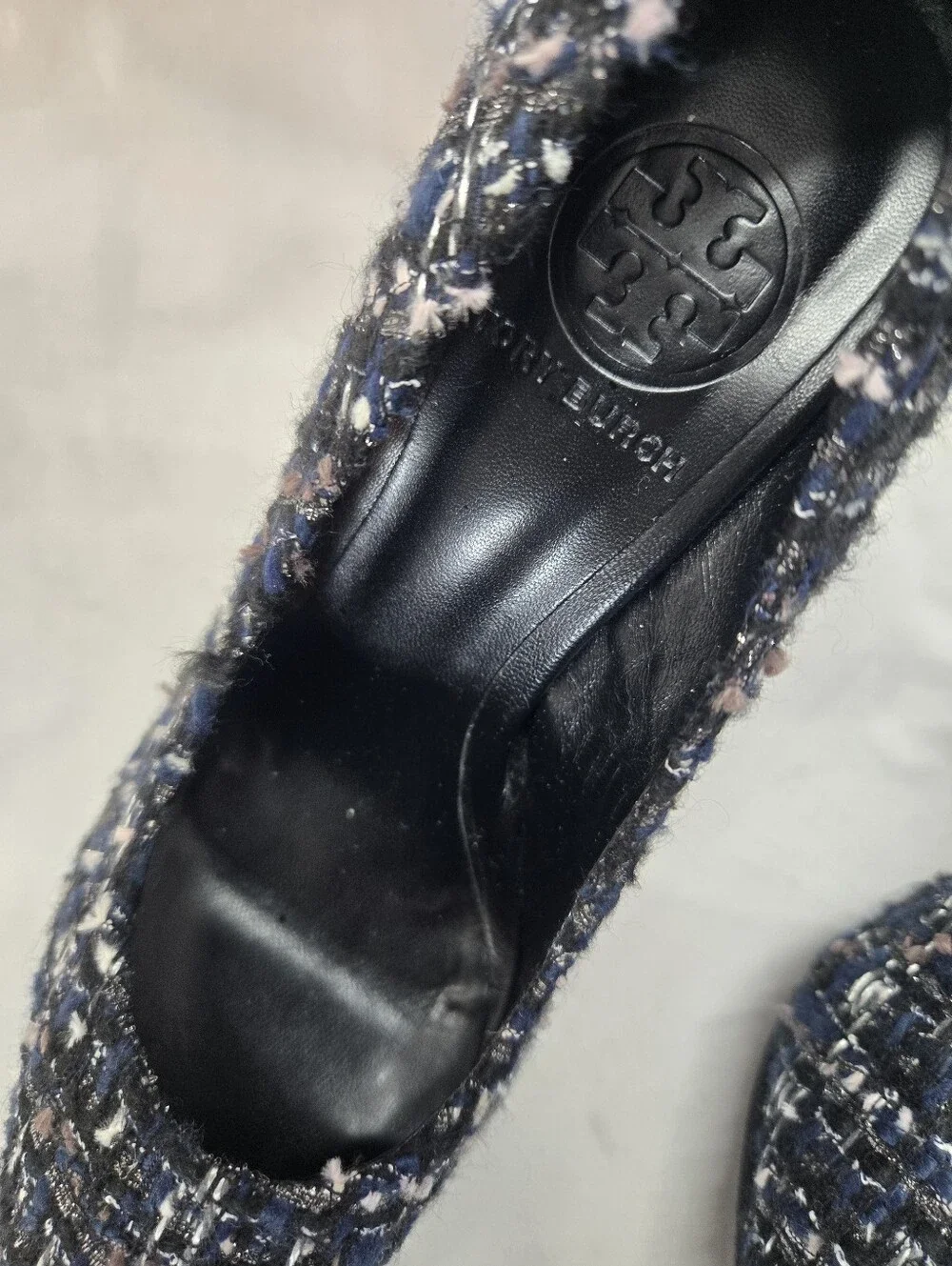 Tory Burch Women’s Women's Size 7.5 Peggy Tweed  Platform Pump Heels Shoes